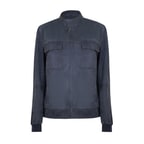 Vitale Gri Erkek Süet Deri Bomber Ceket