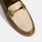 Vizon Kadın Metal Aksesuarlı Slip-On Rugan Loafer