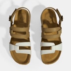 Vizon Kadın Toka Detaylı Nubuk Sandalet