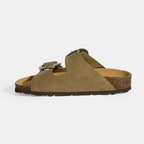 Vizon Kadın Toka Detaylı Süet Terlik