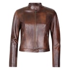 Volante Kahve Kadın Deri Mont