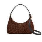 xxx Brielle Leopar Baskılı Süet Kadın Omuz Çantası