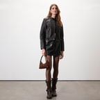 xxx Brielle Leopar Baskılı Süet Kadın Omuz Çantası