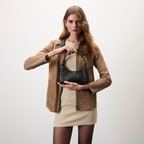 xxx Brielle Siyah Kadın Deri Omuz Çantası