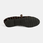 XXX Luca Grossi Kadın Kahve Leopar Mary Jane Süet Babet