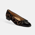 XXX Luca Grossi Kadın Kahve Leopar Toka Detaylı Süet Babet