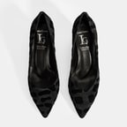 XXX Luca Grossi Kadın Siyah Leopar Topuklu Süet Klasik Ayakkabı