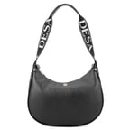 xxx Petunie Siyah Kadın Desa Logo Askılı Deri Omuz Çantası