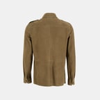 XXXAmadeo Yeşil Erkek Süet Deri Gömlek