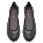 XXXCrescita Comfort Siyah Kadın Egzotik Deri Günlük Ayakkabı