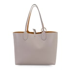 XXXEmely Bej Kadın Çift Taraflı Deri Omuz Çantası