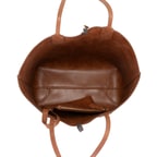 XXXEmely Gri Kadın Çift Taraflı Deri Omuz Çantası