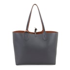 XXXEmely Gri Kadın Çift Taraflı Deri Omuz Çantası