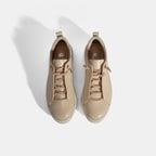 xxxKadın Bej Bağcıklı Deri Günlük Ayakkabı