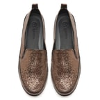 XXXKadın Metalik Vizon Deri Günlük Comfort Ayakkabı