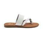 XXXLeila Beyaz Kadın Deri Terlik