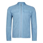 XXXZelmira Mavi Erkek Perfore Süet Deri Ceket