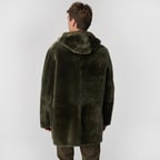 Yeşil Diocle Erkek Kürk Kaban