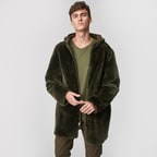 Yeşil Diocle Erkek Kürk Kaban