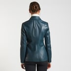 Yeşil Jaxie Kadın Deri Ceket