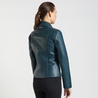 Yeşil Norma Kadın Deri Ceket