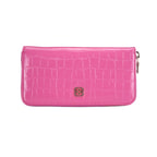 Zane Pembe Kadın Kroko Baskılı Deri Cüzdan