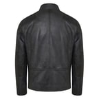 Zenon Lacivert Erkek Vintage Deri Ceket