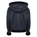 Zoe Lacivert Kadın Kürk Mont