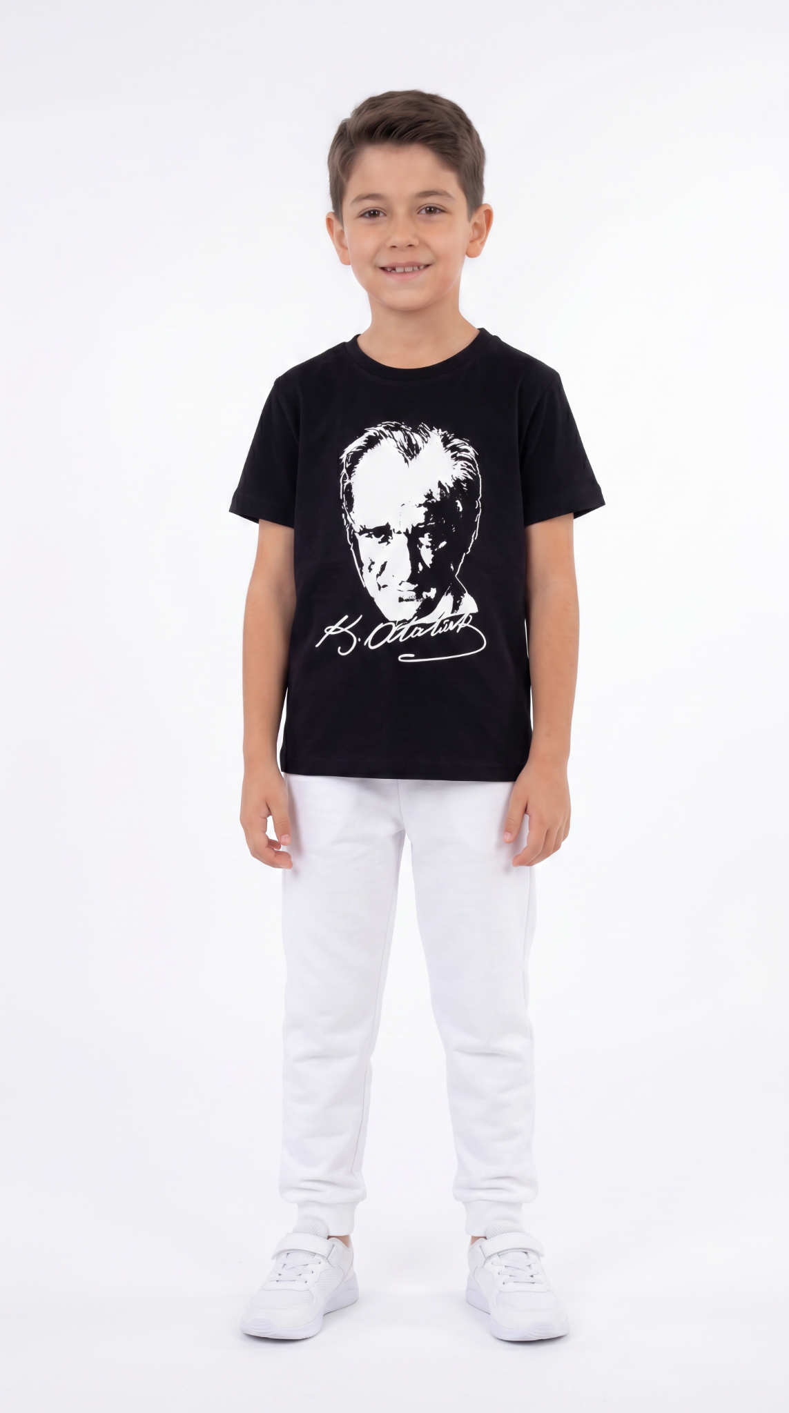 Atatürk Baskılı Erkek Çocuk Tişört T-shirt