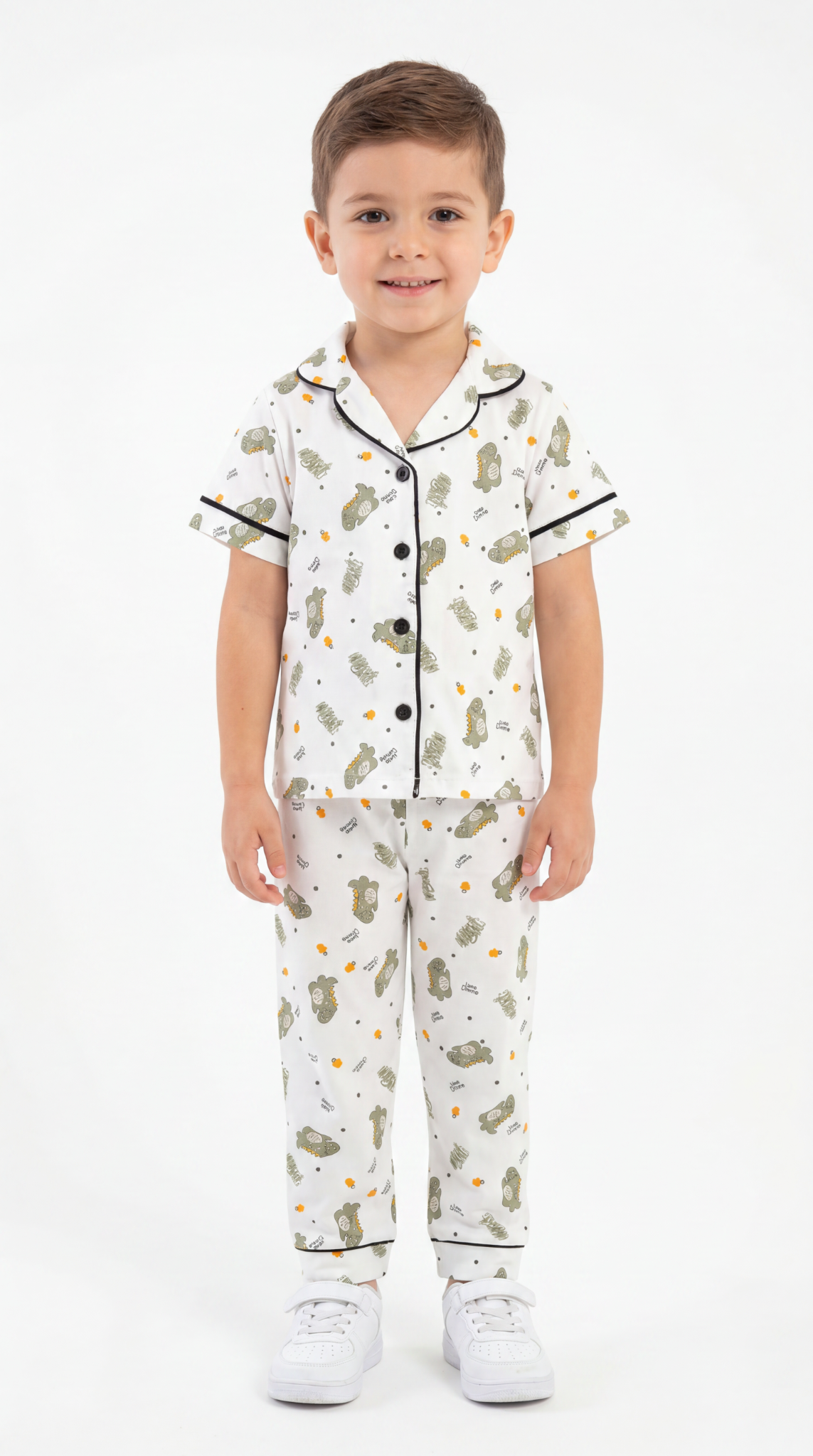 Dino Baskılı Erkek Çocuk Pijama Takım