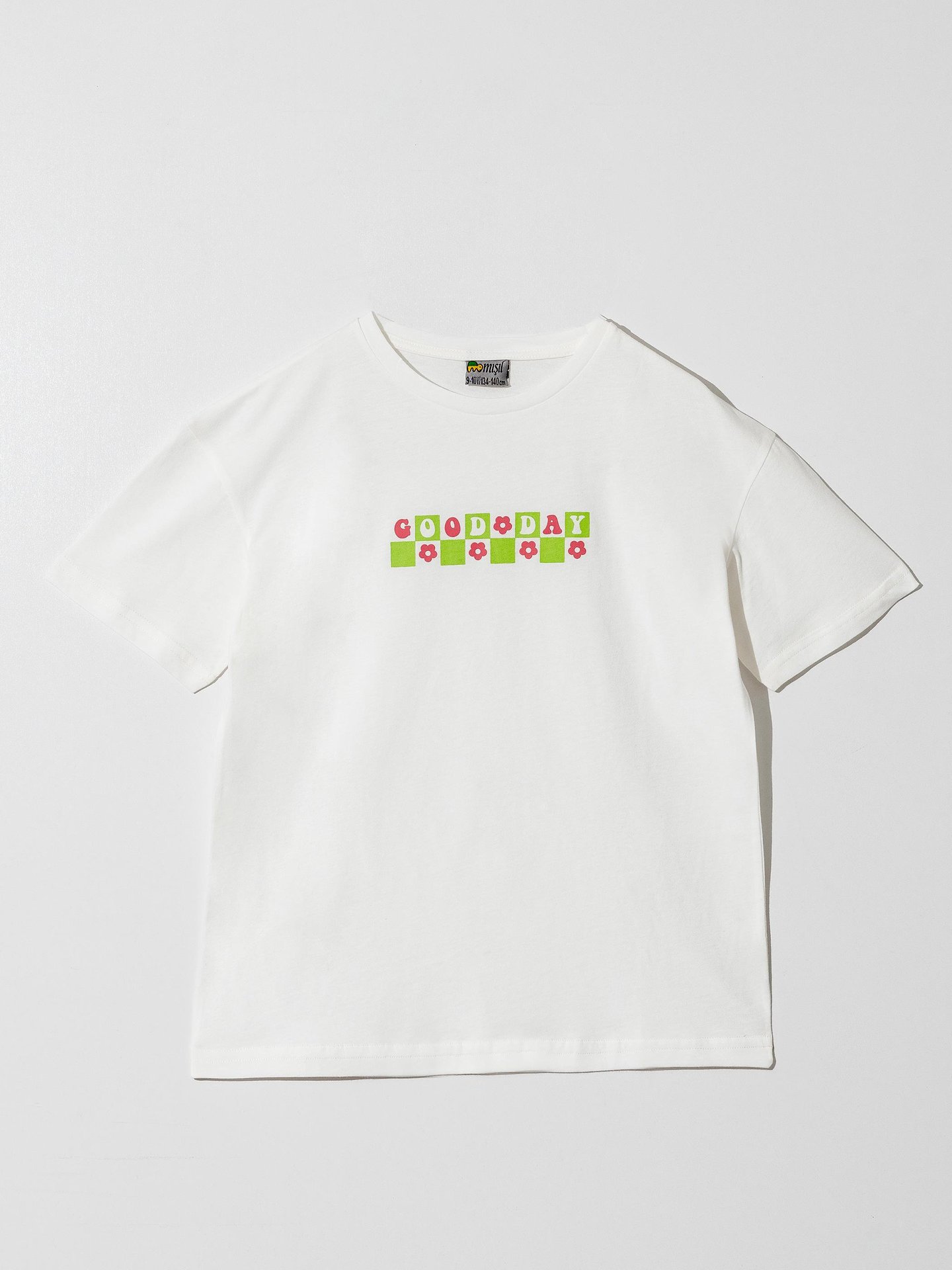 GOOD DAY Çiçek Baskılı Kız Çocuk T-shirt Tişört