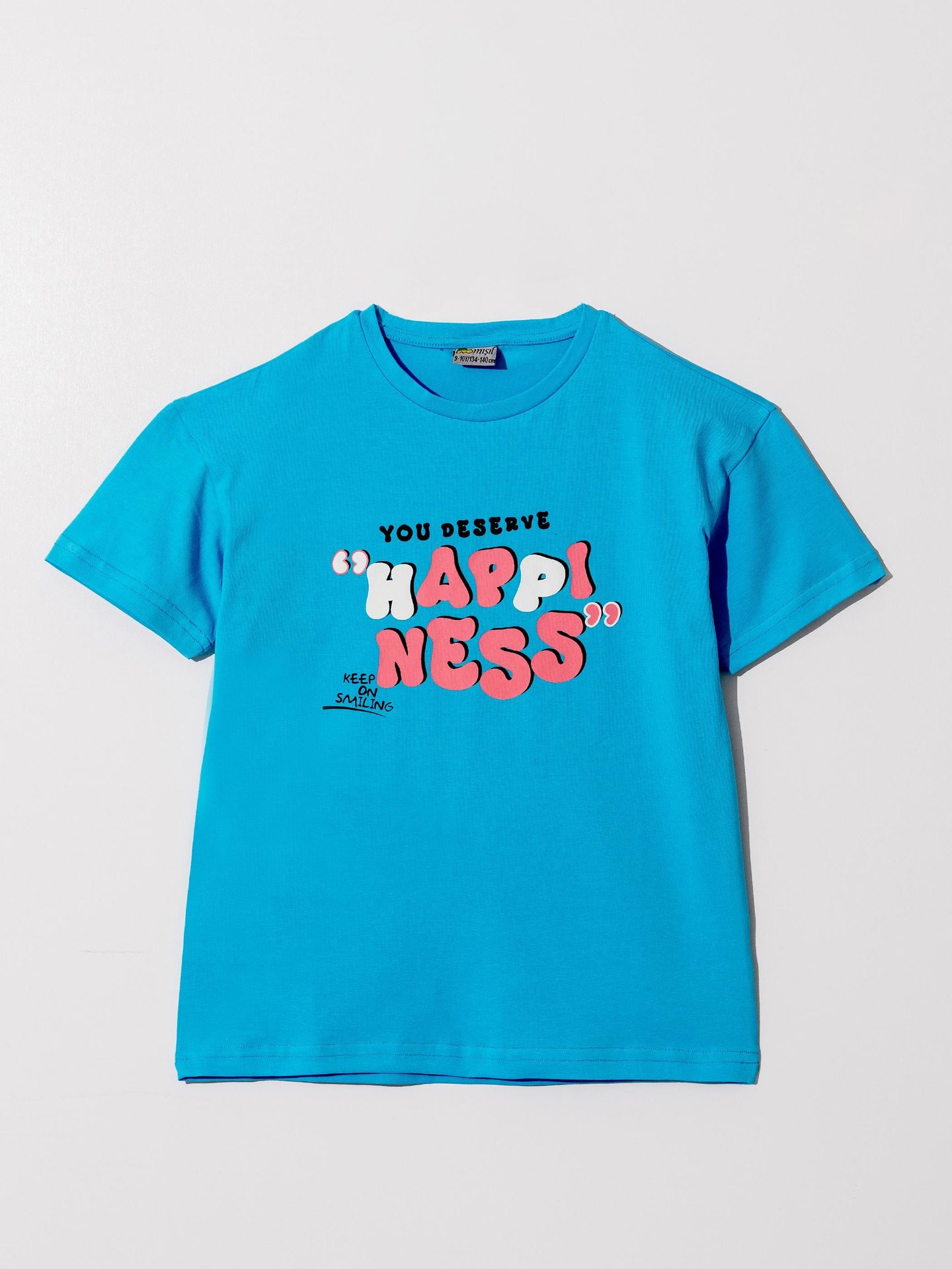 HAPPINESS YOU DESERVE Baskılı Kız Çocuk Tişört T-shirt