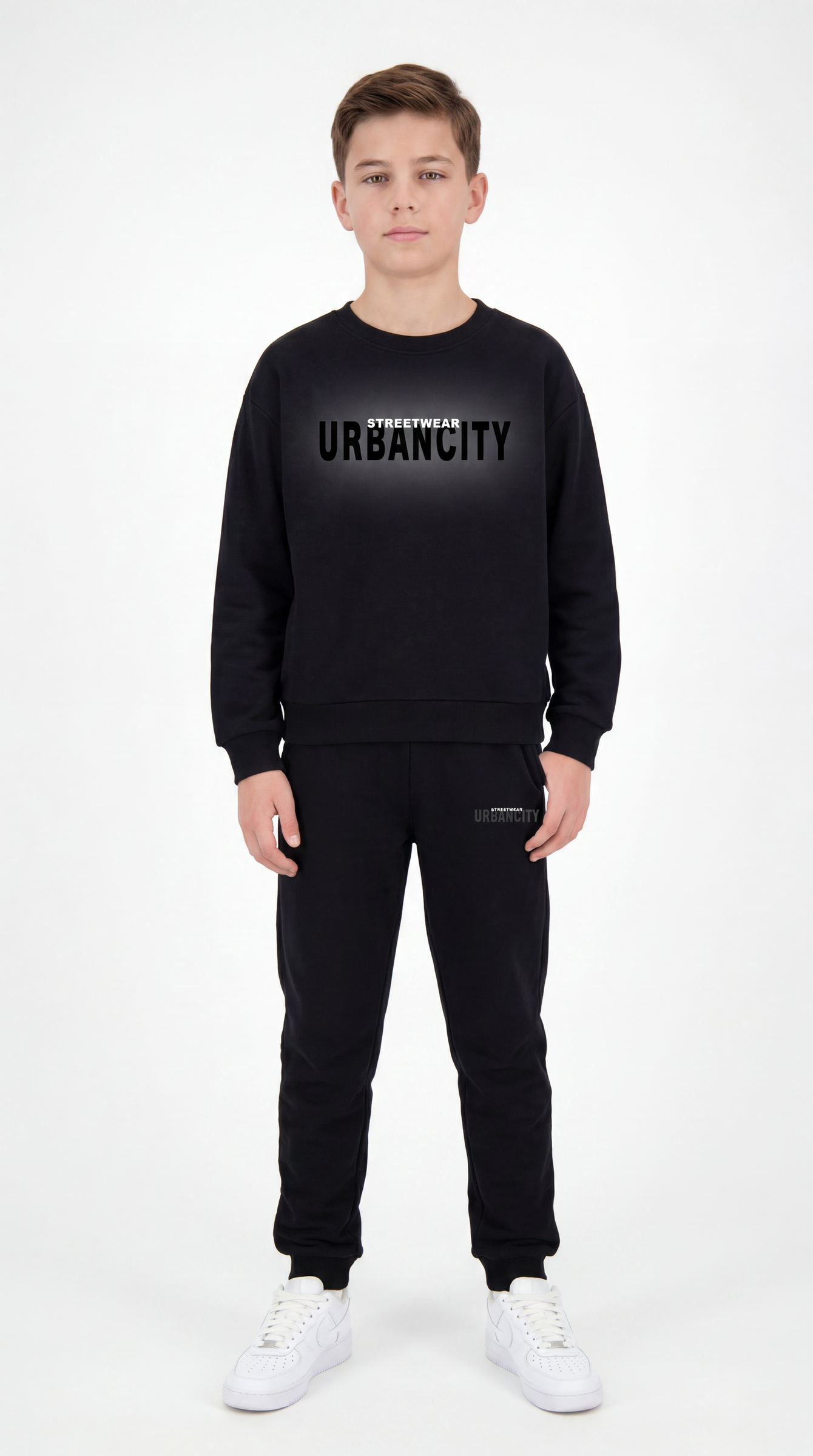 Streetwear Urbancity Baskılı Erkek Çocuk Alt Üst Eşofman Takımı
