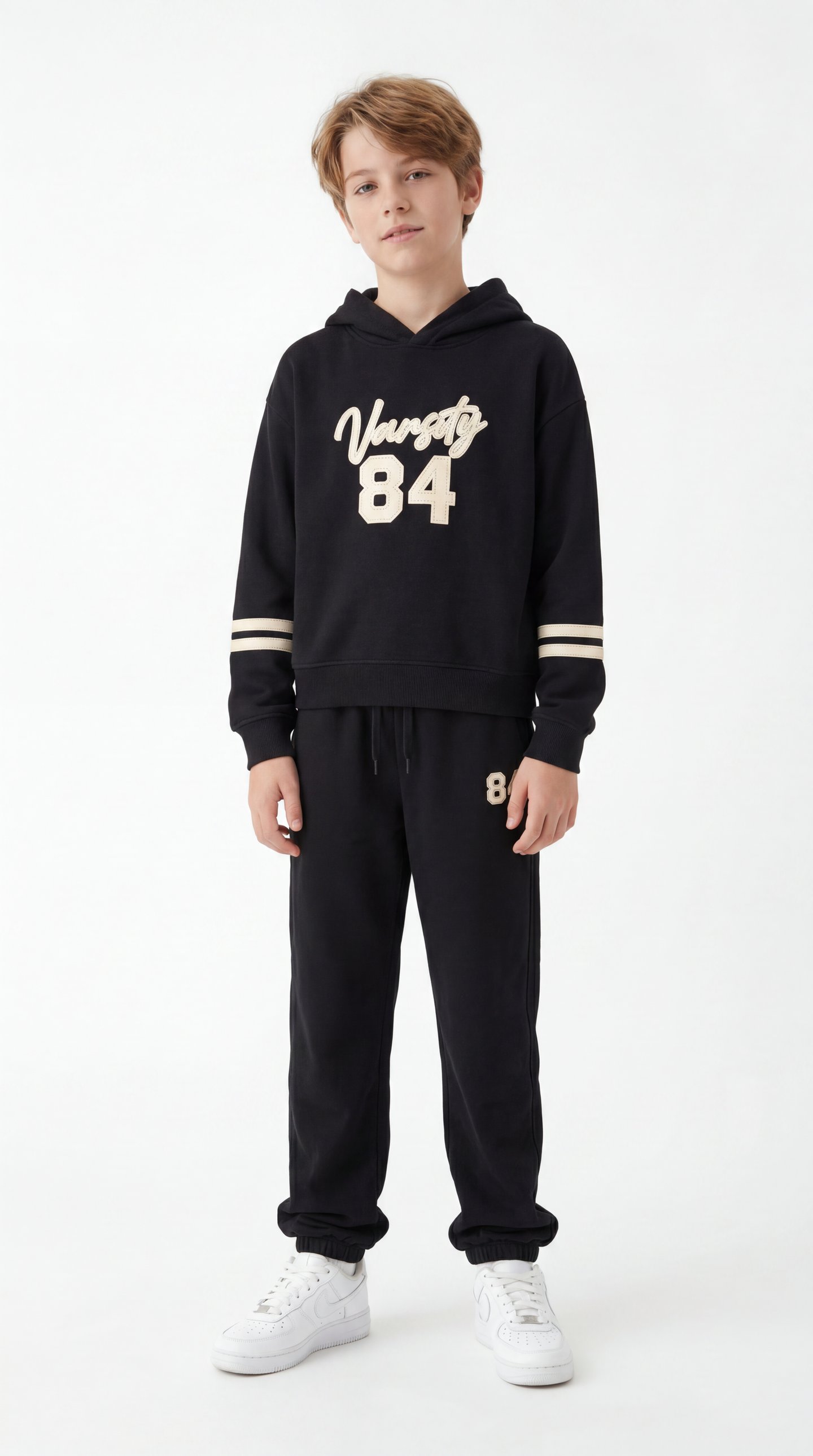 Varsity 84 Aplike Nakışlı Alt Üst Erkek Çocuk Eşofman Takımı