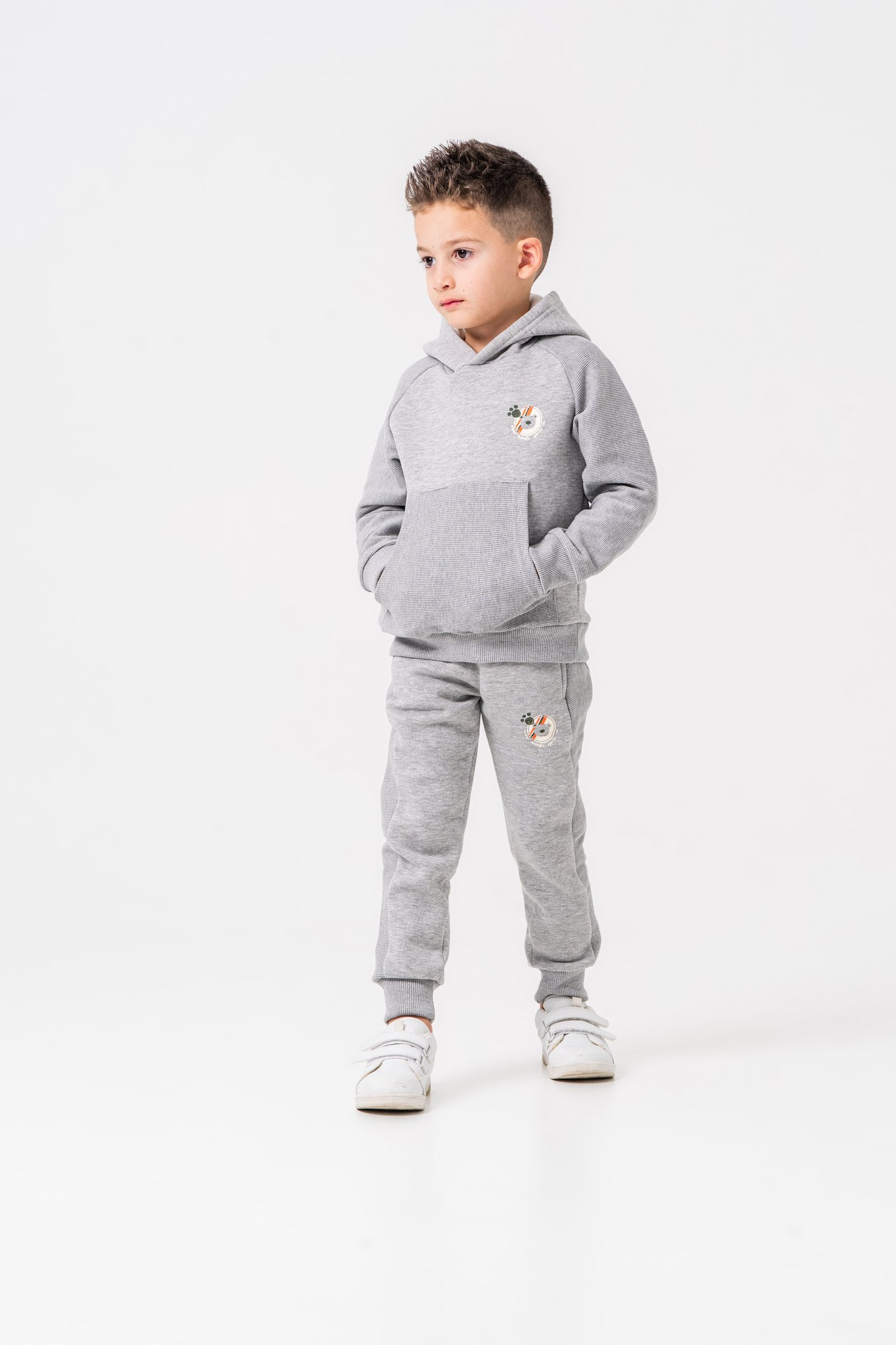 3 İp Urban Animals Sports Co Baskılı Erkek Çocuk Eşofman Takımı