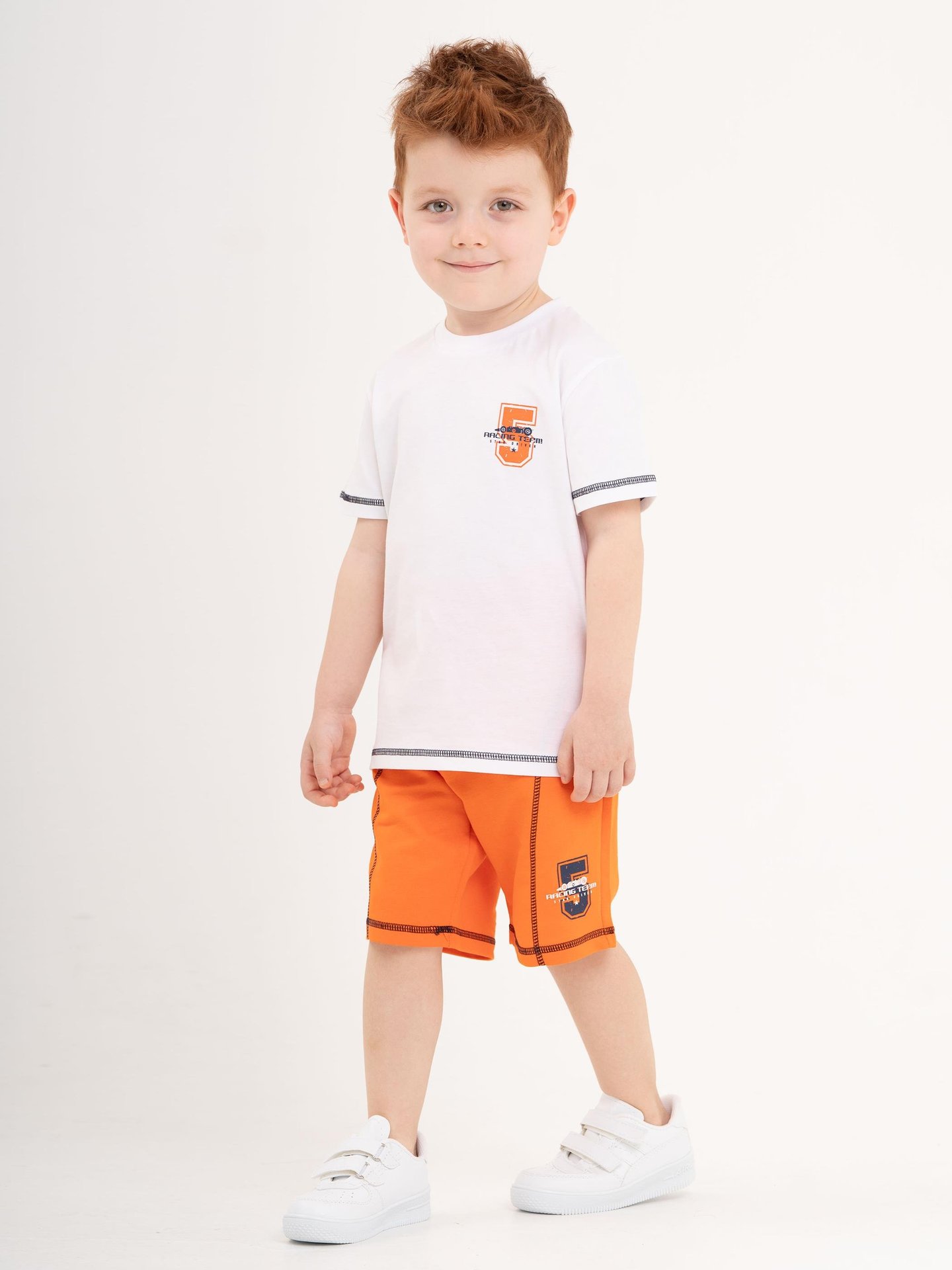 5 Racing Team Star Driver Baskılı T-shirt - Şort Erkek Çocuk Alt - Üst Takımı