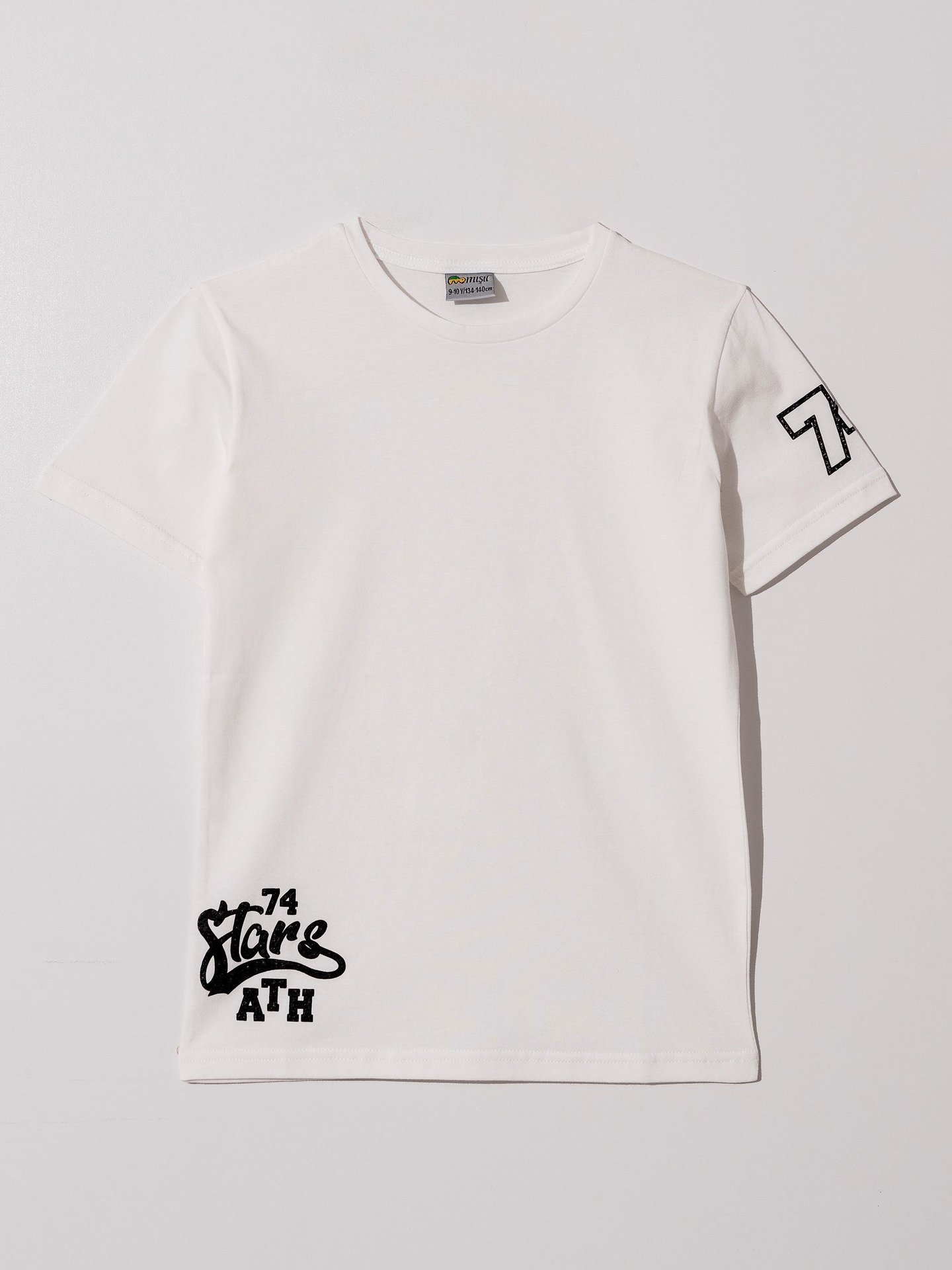 74 STARS ATH Baskılı Kol Baskı Detaylı Erkek Çocuk Basic Tişört
