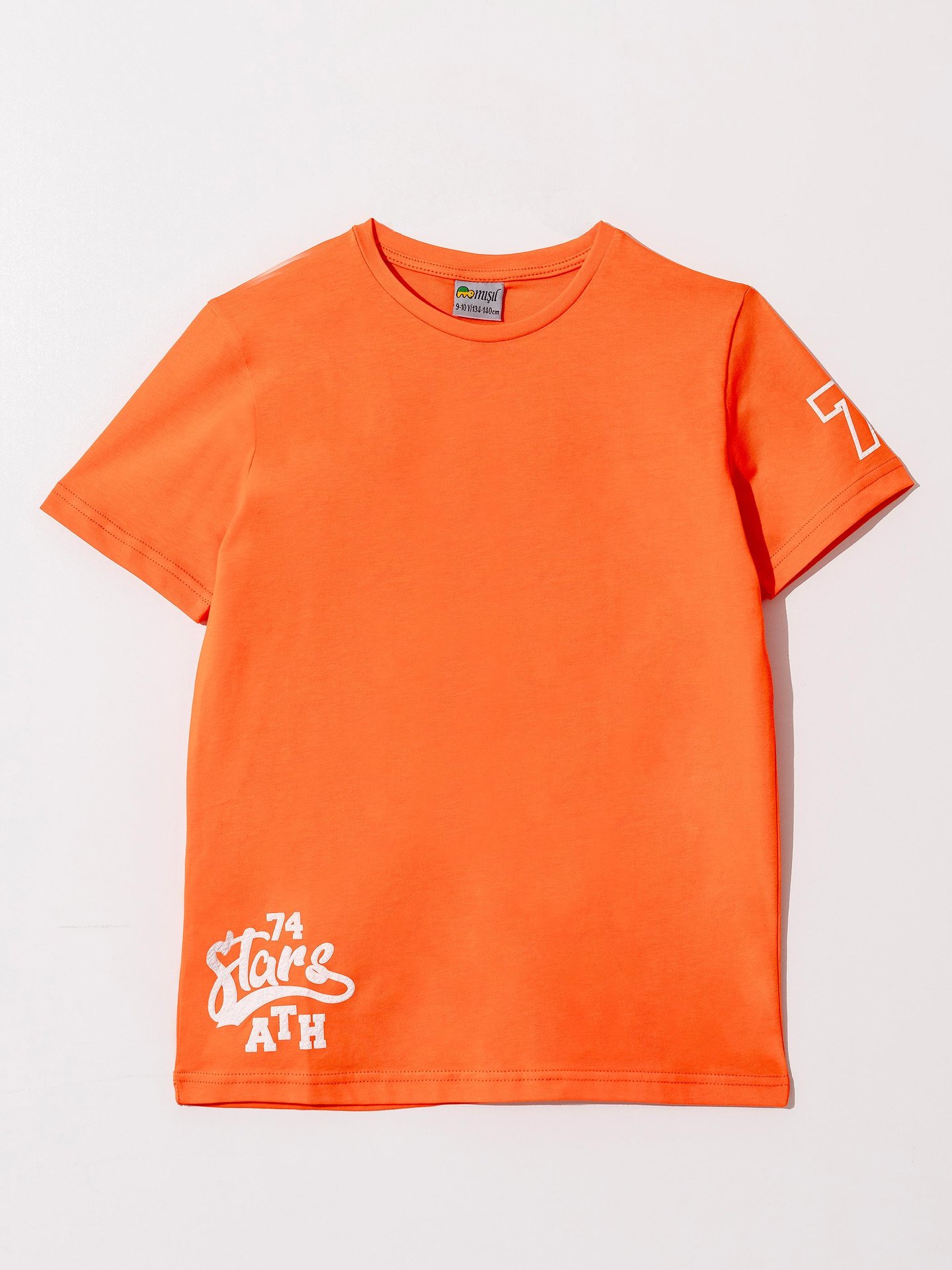 74 STARS ATH Baskılı Kol Baskı Detaylı Erkek Çocuk Basic Tişört