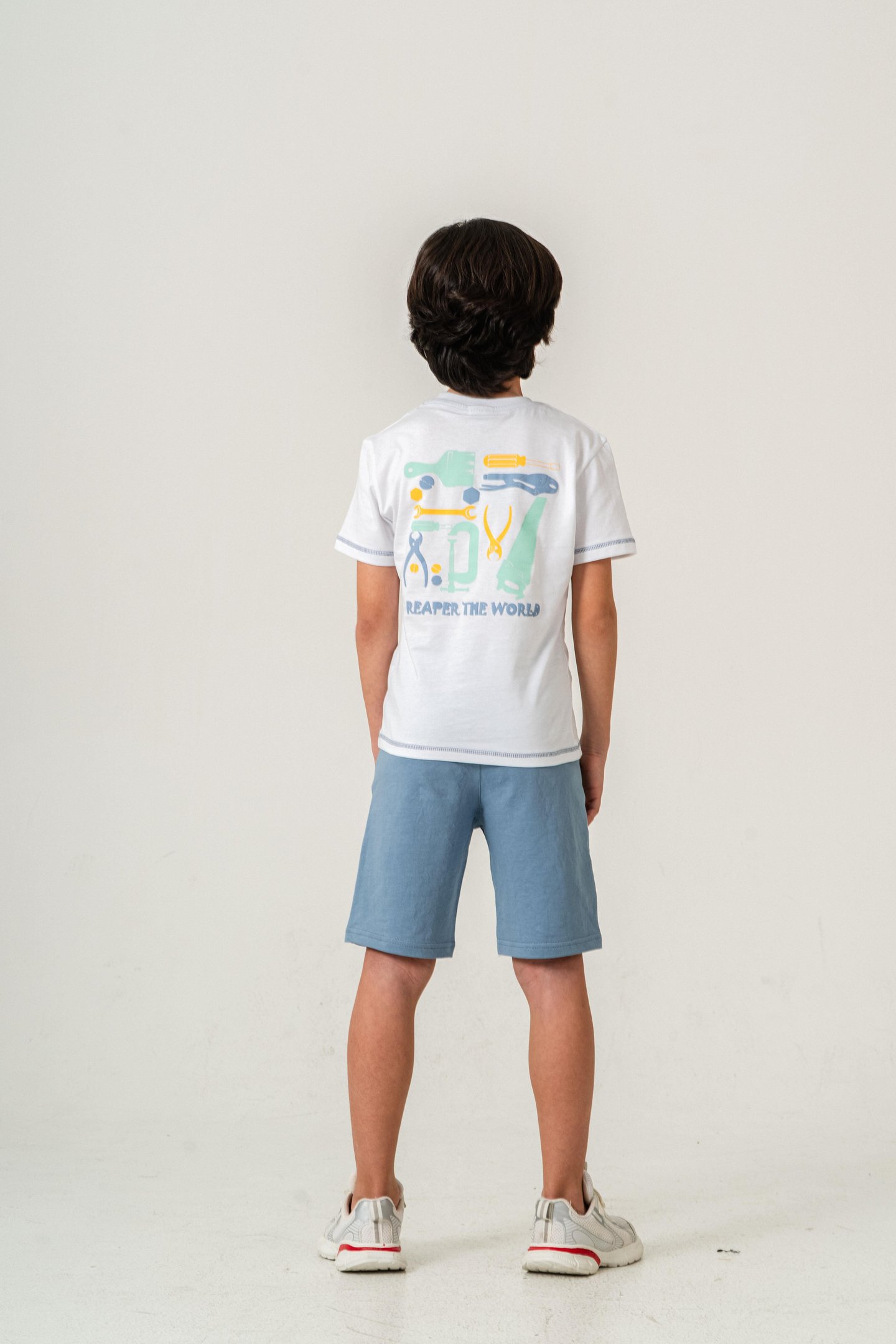 87 Reaper The World Baskılı  Erkek Çocuk Şort - Tişört Takımı
