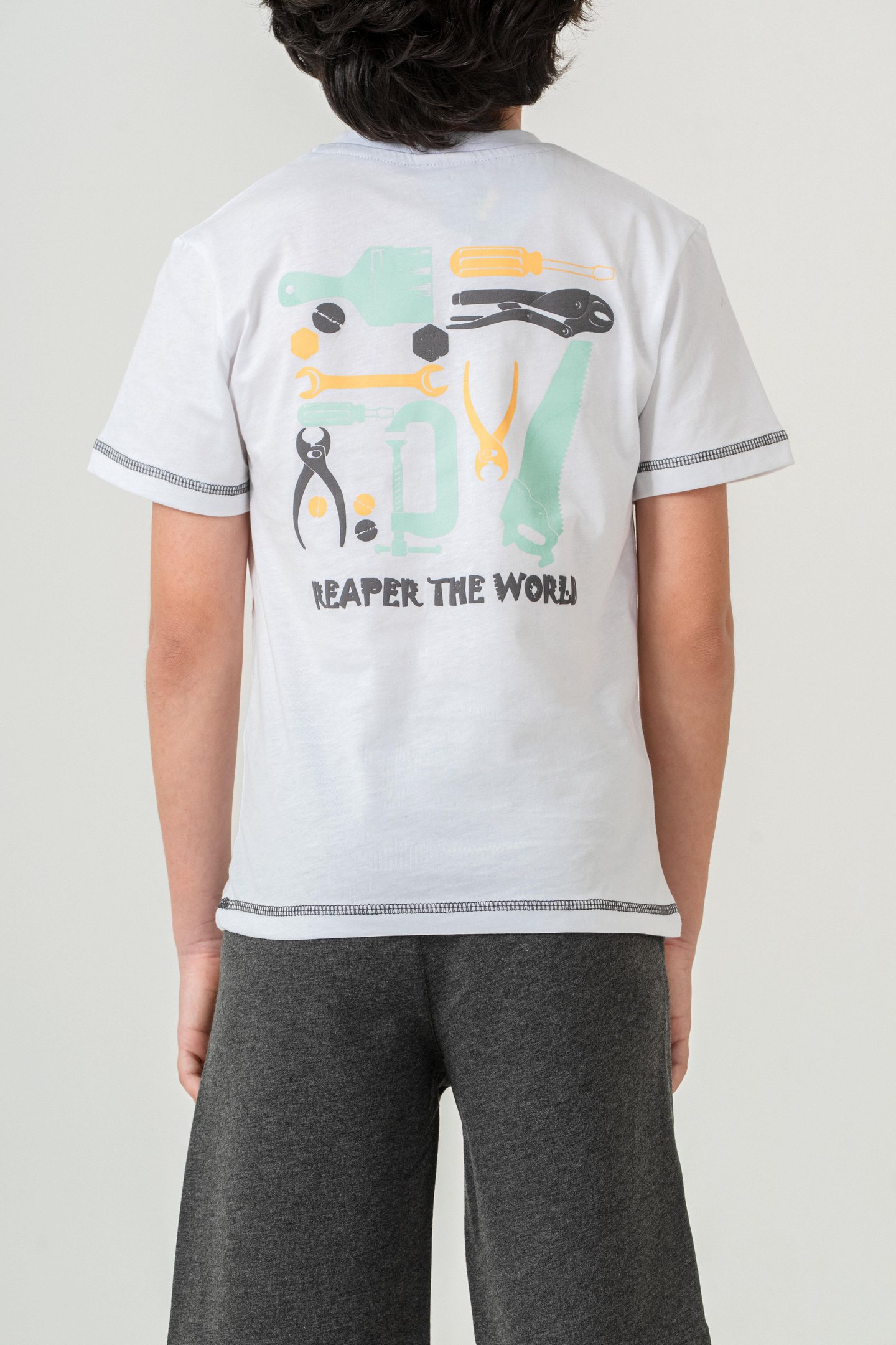 87 Reaper The World Baskılı  Erkek Çocuk Şort - Tişört Takımı