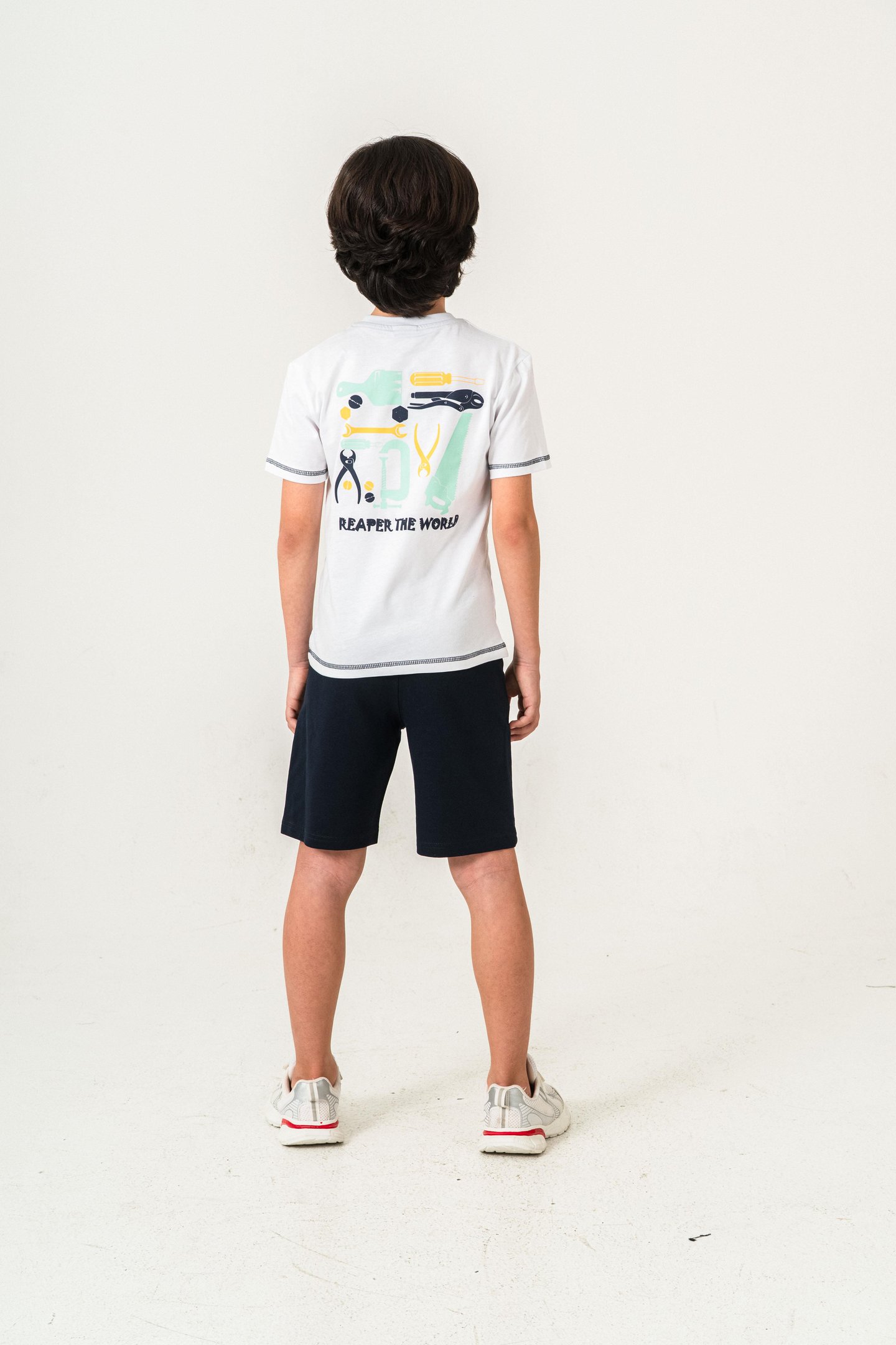87 Reaper The World Baskılı  Erkek Çocuk Şort - Tişört Takımı