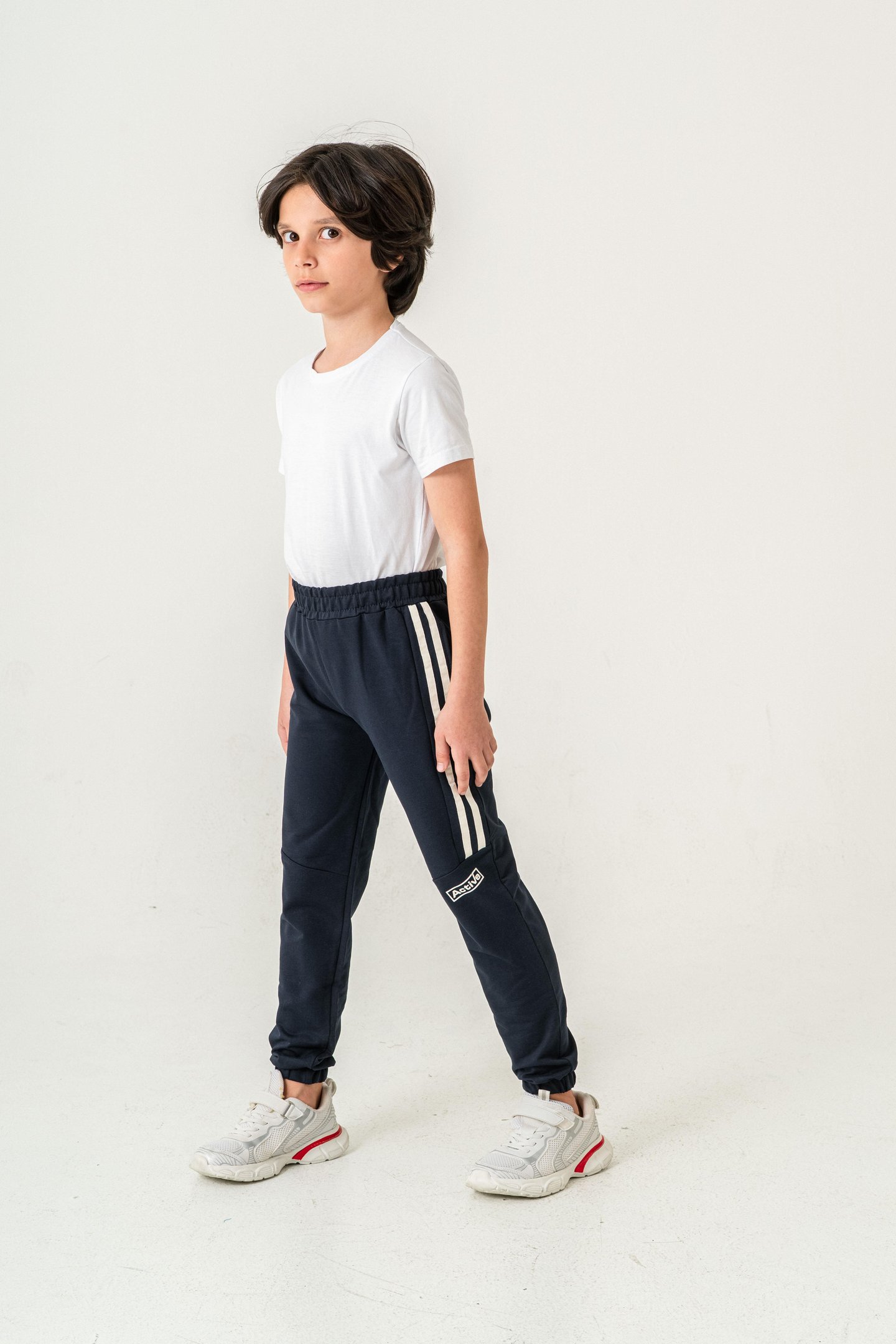 Active Baskılı Yanlar Şeritli Erkek Çocuk Eşofman Altı