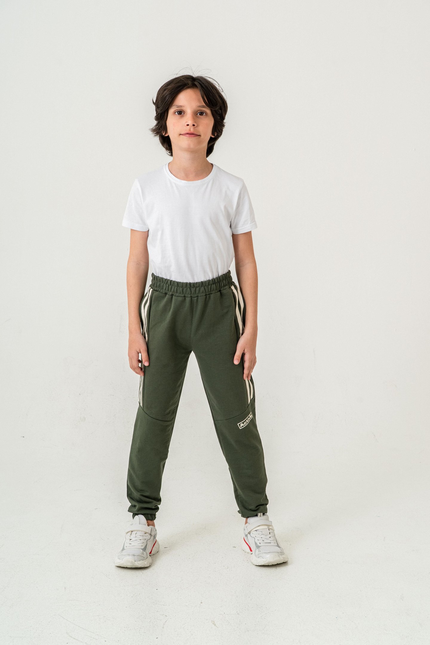 Active Baskılı Yanlar Şeritli Erkek Çocuk Eşofman Altı