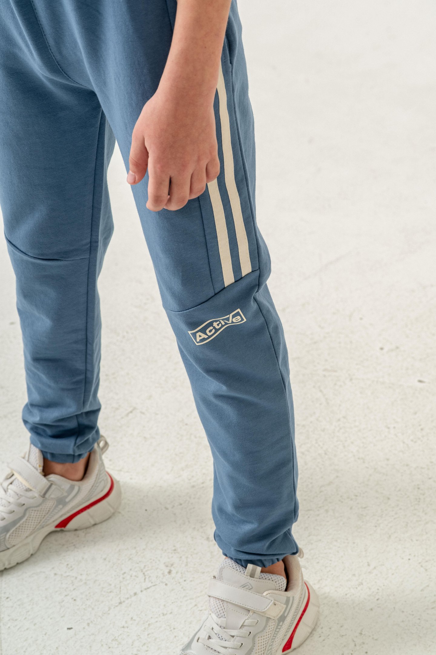 Active Baskılı Yanlar Şeritli Erkek Çocuk Eşofman Altı