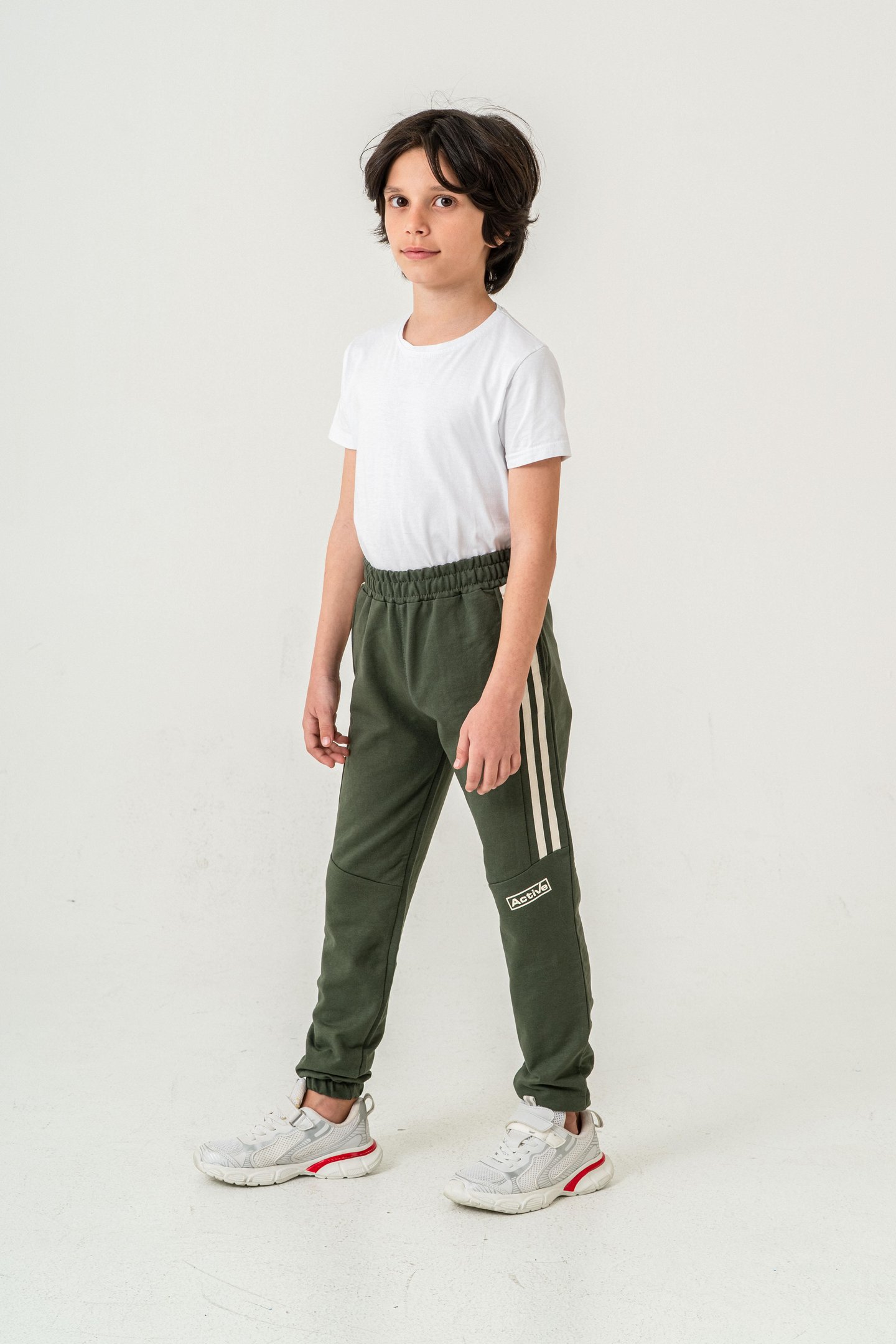 Active Baskılı Yanlar Şeritli Erkek Çocuk Eşofman Altı