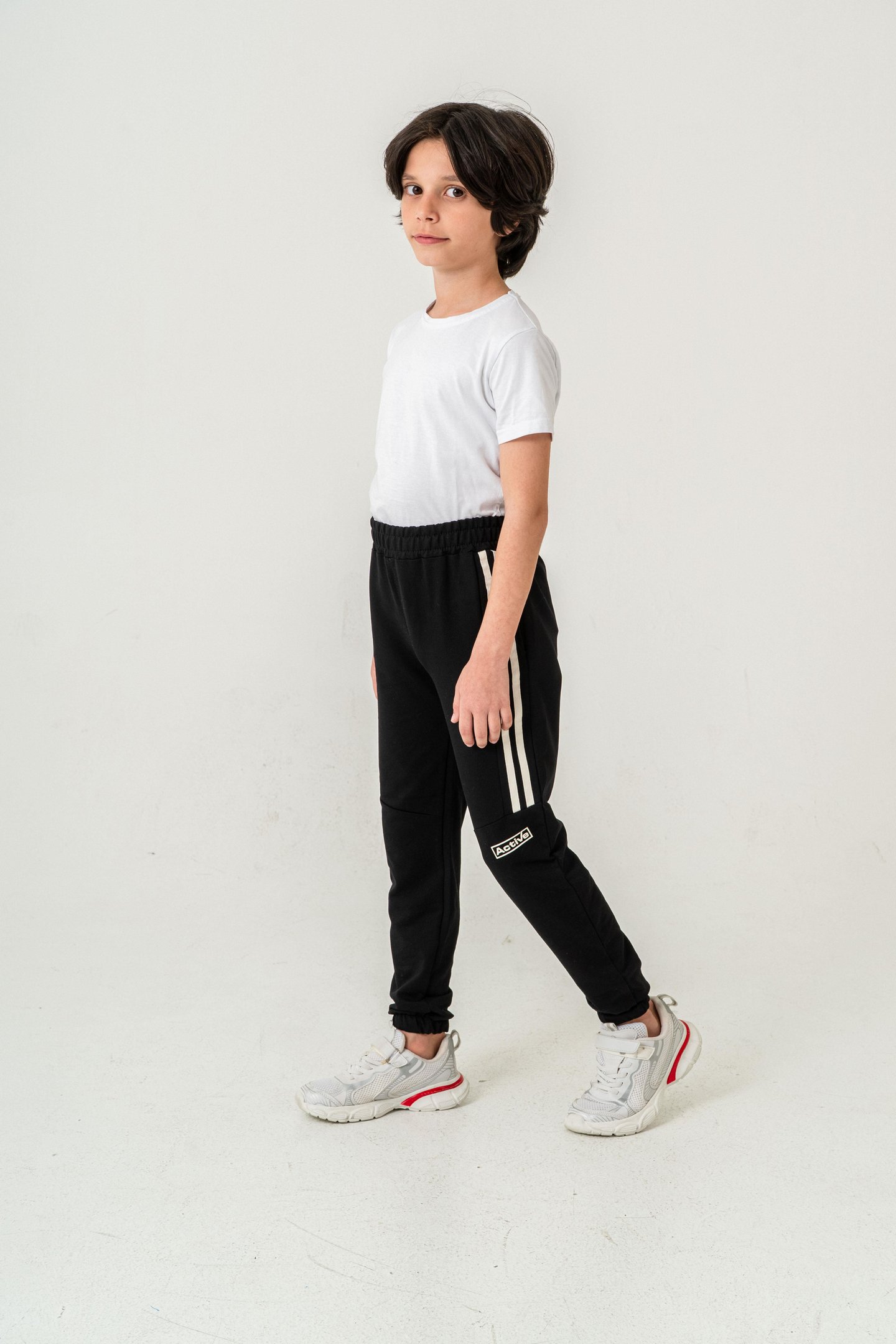 Active Baskılı Yanlar Şeritli Erkek Çocuk Eşofman Altı