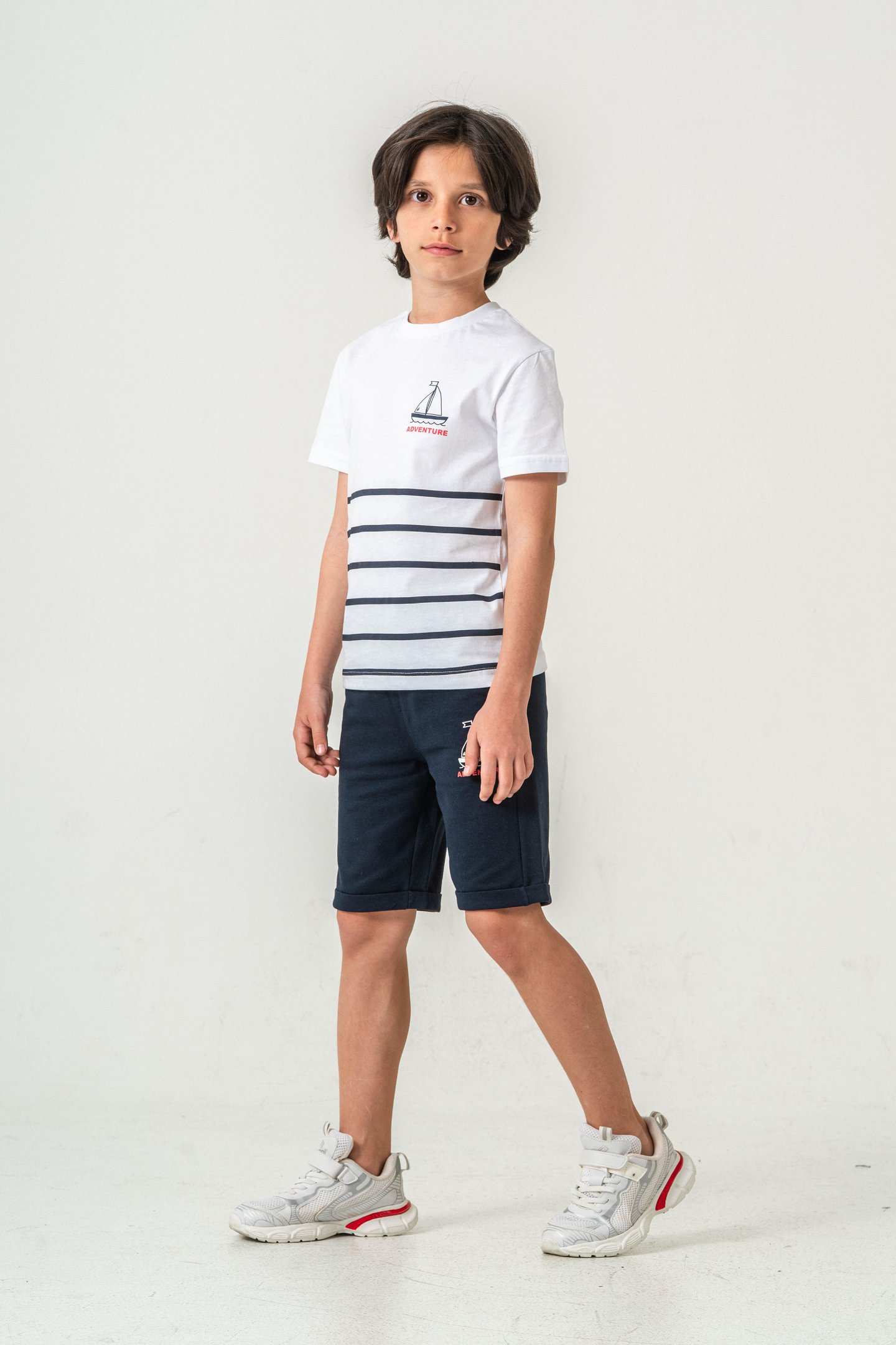 Adventure Baskılı  Erkek Çocuk Şort - Tişört Takımı