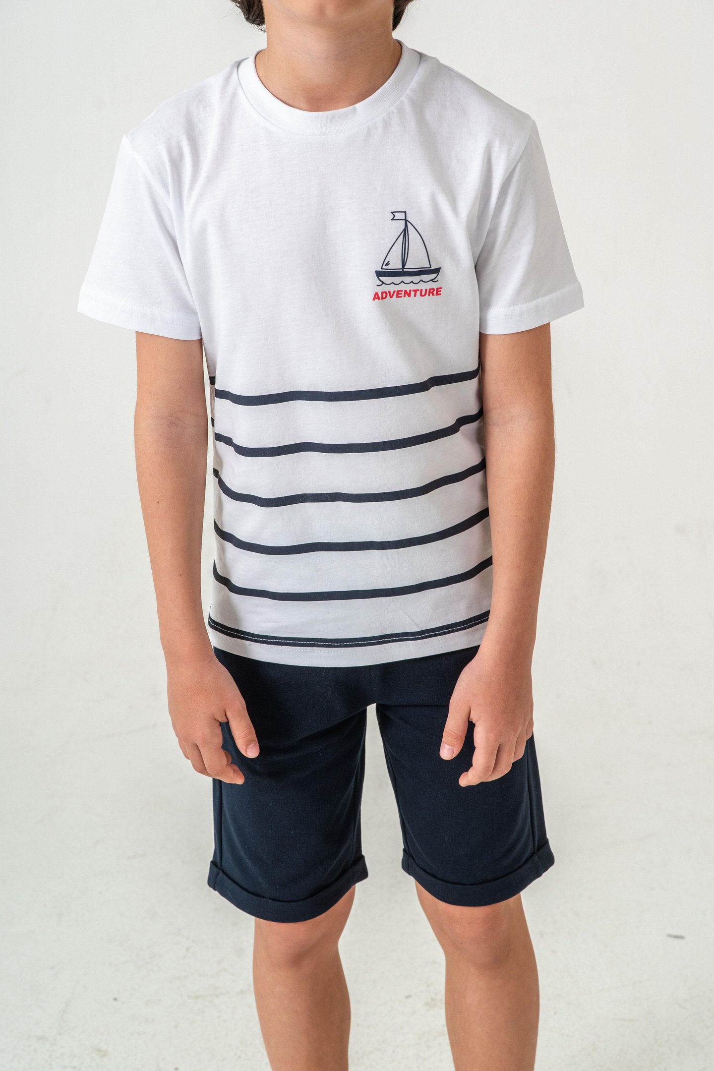 Adventure Baskılı  Erkek Çocuk Şort - Tişört Takımı