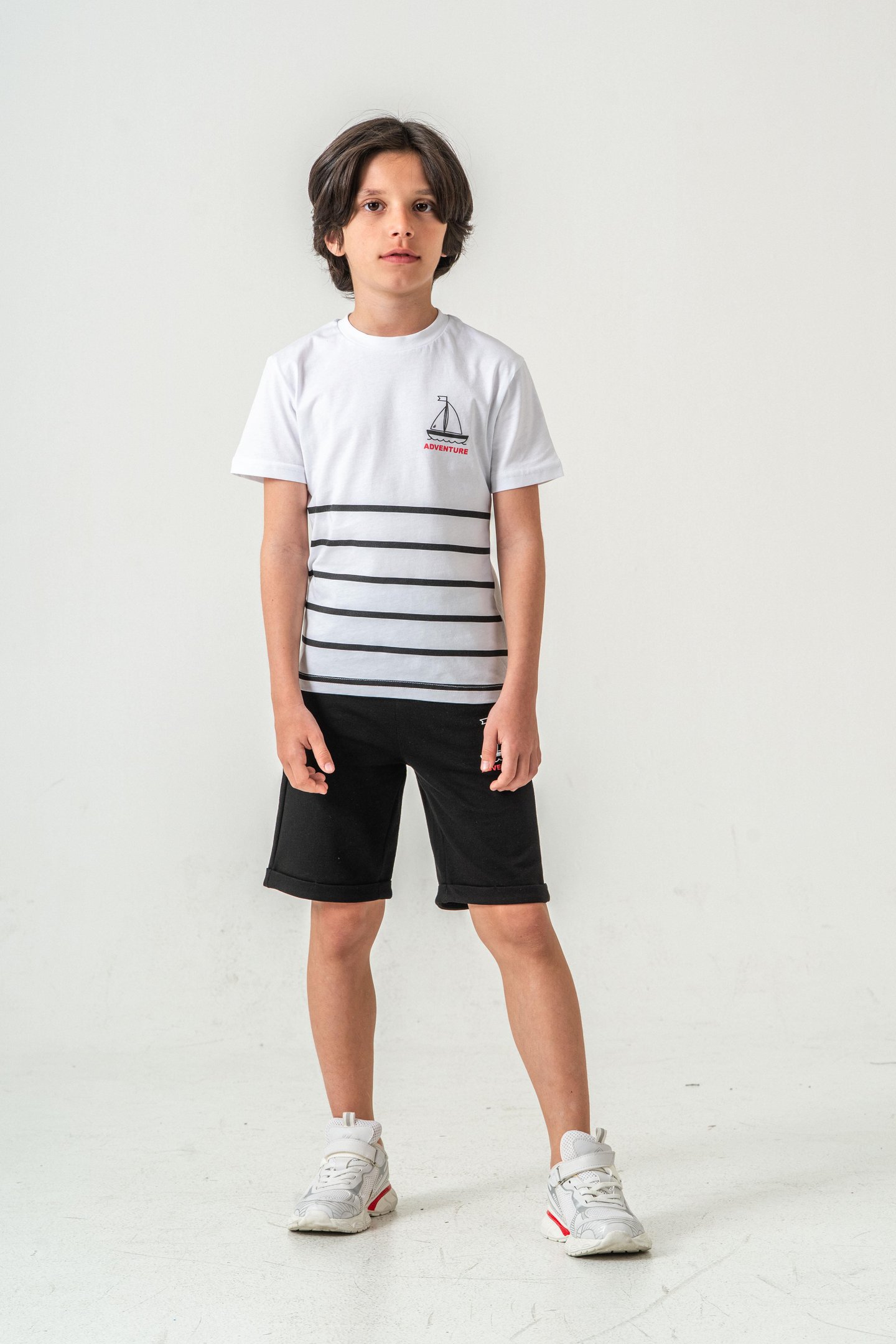 Adventure Baskılı  Erkek Çocuk Şort - Tişört Takımı