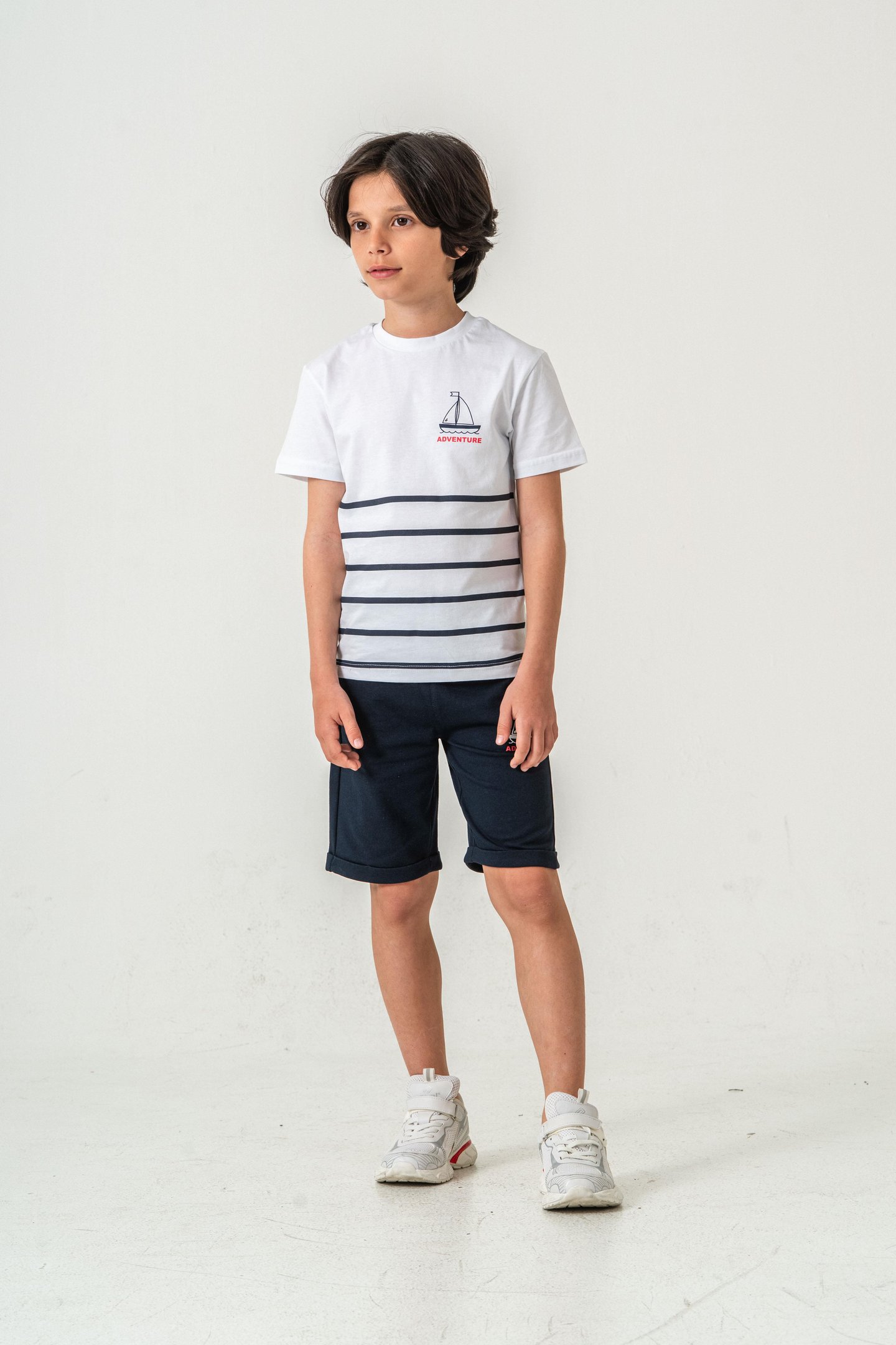 Adventure Baskılı  Erkek Çocuk Şort - Tişört Takımı